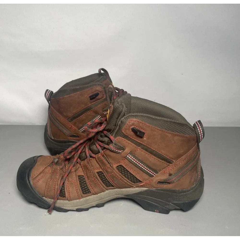 Keen Flint Mid Men's Size 10.5 Brown Outdoor Leather Hiking Boots